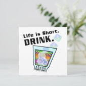 COCKTAIL PARTY EINLADUNGEN, das Leben ist Kurz. DR Einladung (Stehend Vorderseite)