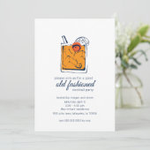 Cocktail-Party Einladungen der alten Mode (Stehend Vorderseite)