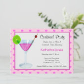 Cocktail-Party Einladungen. Einladung (Stehend Vorderseite)