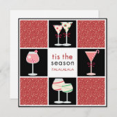 Cocktail-Party Einladungen für den Urlaub (Vorne/Hinten)