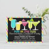 Cocktail-Party Einladungen im Sommer (Stehend Vorderseite)