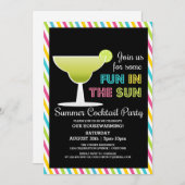 Cocktail-Party Einladungen im Sommer (Vorne/Hinten)