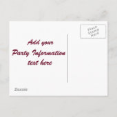 Cocktail-Party Einladungspostkarte (Rückseite)