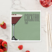 Cocktail Party Espresso Martini Napkin Serviette (Beispiel)