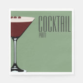 Cocktail Party Espresso Martini Napkin Serviette (Vorderseite)