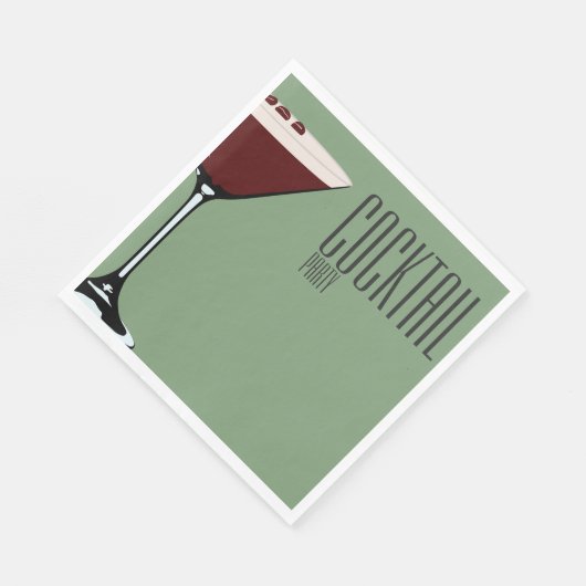 Cocktail Party Espresso Martini Napkin Serviette (Ecke)