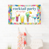 Cocktail Party Farbenfrohe Regenbogen Sommergeträn Banner (Insitu)