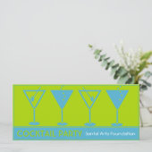 Cocktail Party-Fundraiser Einladung (Stehend Vorderseite)