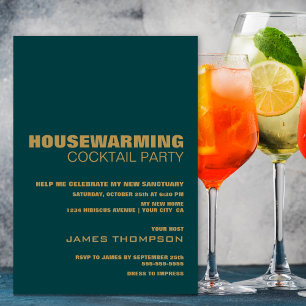 Cocktail-Party für den Hausgebrauch Modernes Aquam Einladung