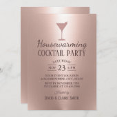 Cocktail-Party für den Hausgebrauch Rose Einladung (Vorne/Hinten)