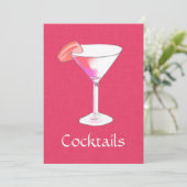 Cocktail-Party für Frauenbüros Einladung (Stehend Vorderseite)