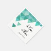 Cocktail-Party für geometrische Dreiecke | Aquamar Serviette (Ecke)