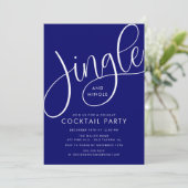 Cocktail-Party für Jingle und Mingle Einladung (Stehend Vorderseite)