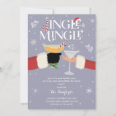 Cocktail-Party für Jingle und Mingle Einladung (Vorderseite)