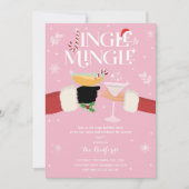 Cocktail-Party für Jingle und Mingle Einladung (Vorderseite)