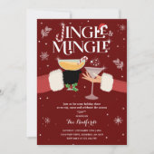 Cocktail-Party für Jingle und Mingle Einladung (Vorderseite)