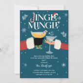 Cocktail-Party für Jingle und Mingle Einladung (Vorderseite)
