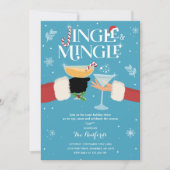 Cocktail-Party für Jingle und Mingle Einladung (Vorderseite)