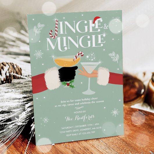 Cocktail-Party für Jingle und Mingle Einladung