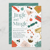 Cocktail-Party für Jingle und Mingle Einladung (Vorne/Hinten)
