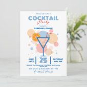 Cocktail-Party für zeitgenössische Chic Business C Einladung (Stehend Vorderseite)