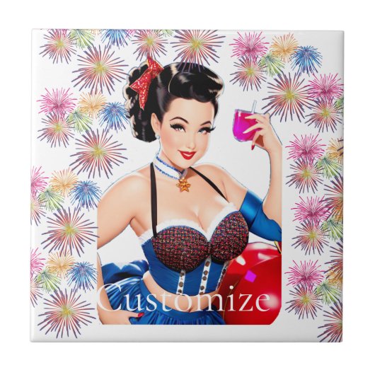 Cocktail Party Girl Thunder_Cove Fliese (Vorderseite)