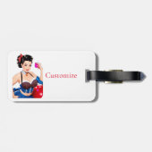 Cocktail Party Girl Thunder_Cove Gepäckanhänger (Rückseite horizontal)