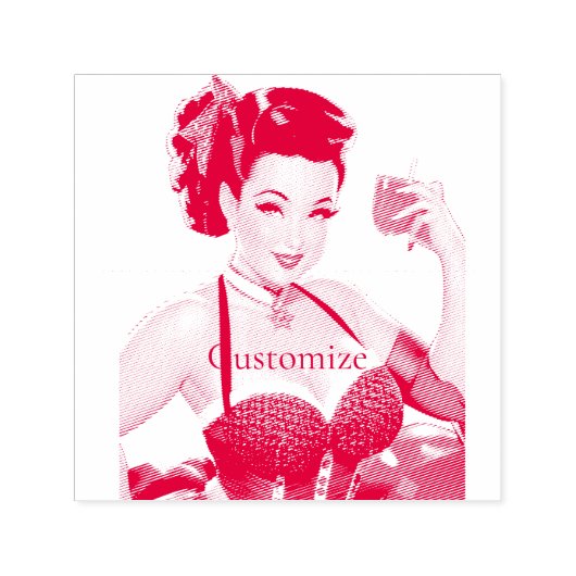 Cocktail Party Girl Thunder_Cove Permastempel (Design)