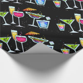 Cocktail-Party-Gläser VERPACKUNGS-PAPIER Geschenkpapier (Ecke)