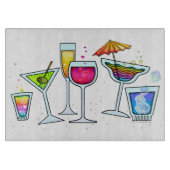 Cocktail Party Glasses Glass Cutting Boards Schneidebrett (Vorderseite)