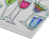 Cocktail Party Glasses Glass Cutting Boards Schneidebrett (Ecke)