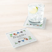Cocktail-Party Glasuntersetzer (Schrägansicht)