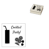 Cocktail Party Große Glas- und Fruchtkunst Briefma Gummistempel (Stempel)