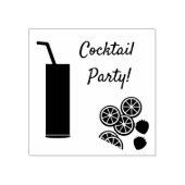 Cocktail Party Große Glas- und Fruchtkunst Briefma Gummistempel (Prägung)