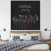 Cocktail Party Hintergrund Leinwanddruck (Insitu (Schlafzimmer))