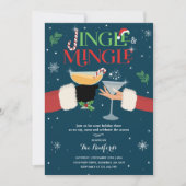 Cocktail-Party "Jingle and Mingle Invitore Holiday Einladung (Vorderseite)