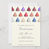 Cocktail Party Kleid jährliche Veranstaltung Einla Einladung (Vorderseite)