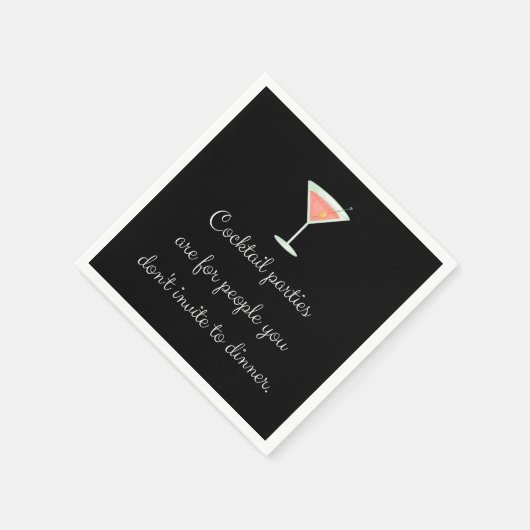 Cocktail-Party, komisch Serviette (Ecke)