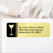 Cocktail Party Labels - Gold & Schwarz - Klein (Insitu)
