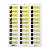 Cocktail Party Labels - Gold & Schwarz - Klein (Vorne)