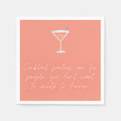 Cocktail-Party-Lachs-Drehbuch Serviette (Vorderseite)