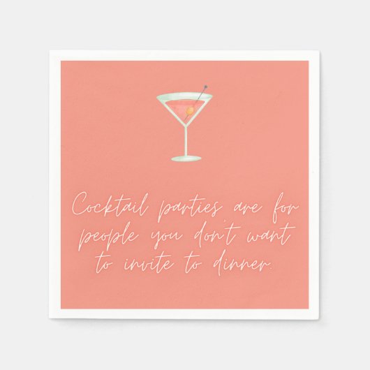 Cocktail-Party-Lachs-Drehbuch Serviette (Vorderseite)