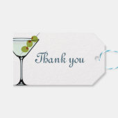Cocktail Party Martini Gefallen Tags Geschenkanhänger (Vorderseite (Horizontal))