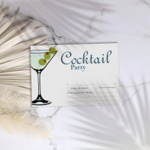 Cocktail Party Martini RSVP Karte
