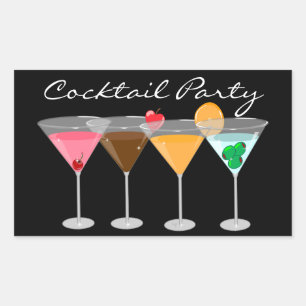 Cocktail Party Martini Stickers