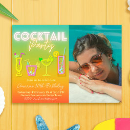 Cocktail-Party mit Foto Einladung
