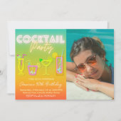 Cocktail-Party mit Foto Einladung (Vorderseite)