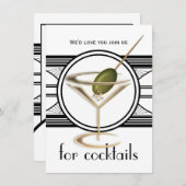 Cocktail Party Mittlere Einladungen (Vorne/Hinten)