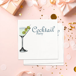 Cocktail Party Napkin mit Martini-Glas Serviette