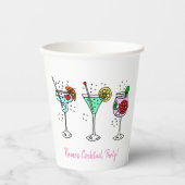 Cocktail Party Niedlich Pappbecher (Vorderseite)